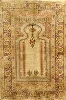 Kaiseri, TÜrkei, um 1930, Flor Seide, ca. 180 x 124 cm, SchÄtzwert: 1700.- EURO, EHZ: 4 ,(Gebetsteppich).