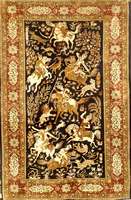 Ghom Seide, Persien, ca. 50 Jahre, reine Naturseide, ca. 217 x 141 cm, Schätzwert: 5500.- EURO, ca. 900.000 Kn/qm, feine hochwert ige ...
