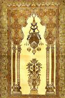 Ghom, Persien, ca. 40 Jahre, Wolle auf Baumwolle, ca. 156 x 101 cm, SchÄtzwert: 1800.- EURO, EHZ: 2-3. Paradiestor Motiv.