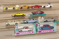 Konvolut MÄrklin-Autos, 70er Jahre, 2 x Porsche 910, Mercedes C111, Porsche 907, Chapparal 2F, BMW 1600 GT, alle min. bespielt, sammelw.