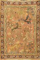 Täbriz alt, Persien, um 1940, Wolle auf Baumwolle, ca. 115 x 83 cm, Schätzwert: 950.- EURO, EHZ: 4, seltene Farbgestalt.
