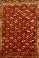 Yamut, Turkmenistan, ca. 60 Jahre, Wolle auf Baumwolle, ca. 342 x 225 cm, Schätzwert: 2800.- EURO, EHZ: 2, Typische Rauten Musterung auf ein ...