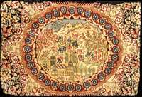 Lawar, Persien, um 1920, Wolle auf Baumwolle, ca. 64 x 90 cm, SchÄtzwert: 1100.- EURO, EHZ: 2 (sehr guter Zustand, gereinigt). Ein Medaillon das ...
