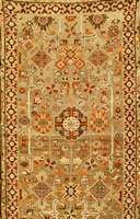 Kuba, Russland, um 1910, Wolle auf Wolle, ca. 192 x 106 cm, Schätzwert: 1400.- EURO, EHZ: 4-5, mit sog. Blattgabel Schirwan Motiv.