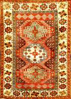 Kazak Antik, Kaukasus, um 1900, Wolle auf W olle, ca. 198 x 144 cm, SchÄtzwert: 11500.- EU RO, Ehz: 3-4, Naturfarben. SchÖner Kaukase in ...