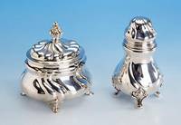 Zuckerstreuer, Gebr. Deyhle, SchwÄbisch-GmÜnd, 830er Silber, um 1955, ca. 230g, Barock- stil, H ca. 15 cm