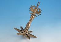 Kleine Sabbath-Lampe, wohl NÜrnberg um 1770, punziert in BlÜten- und Sternenform, Tropfschale fehlt, Verschraubung und Adler um 1900, sammelw., ...