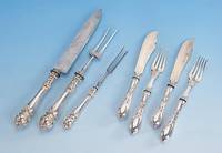 Fischbesteck fÜr 8 Personen, 800er Silber, deutsch um 1902/03, Entwurf Franz Bahner/ DÜsseldorf, Modell Nr. 2900, best. aus: 8 Fischmessern und ...