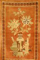 Seltener Pou Tou Antik, China, um 1900, Wolle auf Baumwolle, ca. 162 x 102 cm, SchÄtzwert: 4900.- EURO, EHZ: 2-3, insgesamt i n einen guten ...
