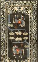 Pou Tou Antik, China, um 1900, Wolle auf Baumwolle, ca. 119 x 64 cm, SchÄtzwert: 1800.- EURO, EHZ: 2, guter Zustand, schÖne Wollqualit Ät, sehr ...