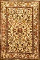 Seiden Souf Keschan Antik, Zentralpersien, um 1900, Naturseide, ca. 175 x 120 cm, Schätzwert: 4500.- EURO, EHZ: 3, mitlere Knüpf ung, sehr selten, ...