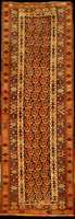 Seltener Chila Antik, Südrussland (Baku) Ostkaukasus, 19. Jahrhundert antik, Wolle auf Wolle, ca. 298 x 107 cm, Schätzwert: 13500.- EURO, EHZ: 3 ...