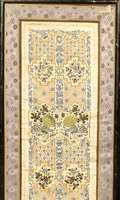Seidenstickerei, China, um 1870, reine Naturseide, ca. 64 x 30 cm, SchÄtzwert: 1900.- EURO, EHZ: 2, eingerahmt