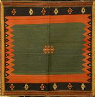 Ofen Decke alt (Sofreh), Persien, um 1940, Wolle auf Wolle, ca. 102 x 102 cm, Schätzwert: 1700.- EURO, EHZ: 2 (Sehr guter Erhaltungszust and), ...