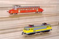 E-Lok, MÄrklin, 1985-89, Spur HO, Nr. 3326, grau/gelb, RÄder fest durch langes Stehen, Motor brummt, Licht intakt, l. bespielt, im orig. Karton
