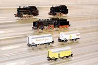 Konvolut MÄrklin-GÜterwagen, 50er Jahre, Spur HO, best. aus: 324.3 KÜhlwagen, 325.3 Bierwagen Gambrinus, 325.4 Bananewagen, (KÜhlwagen und ...