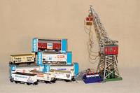 Drehkran, MÄrklin, um 1960, Spur HO, Nr. 7051, unbespielt, komplett mit ZubehÖr, im orig. Karton, Deckel fehlt