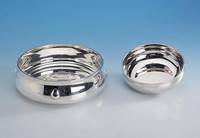 AnbietschÄlchen, 800er Silber, ca. 200 g, zeitlose, glatte Form, H ca. 5 cm, Durchm. ca. 14.5 cm