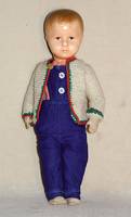 KÄthe-Kruse-Puppe, 1948-49, bemaltes Haar und Gesicht, gestopfter StoffkÖrper. Nr. 320281, Scheibengelenke, an einem Fuß Naht geÖffnet, im ...