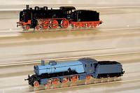 Dampflok mit Tender, MÄrklin, 1988-93, Spur HO , Nr. 3311, "SchÖne WÜrttembergerin", grau/hellblau, im orig. Karton, intakt, min. ...