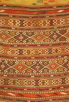 Ala-Tschowal der Taurus-Y?r?rken, Fethiye, Südtürkei, um 1850, antik. Broschiertes Flach- gewebe, Wolle auf Wolle, Naturfarben, Ehz: 4-5 ...