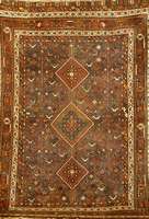 Ghaschgai, Persien, um 1910, Wolle auf Wolle, ca. 220 x 160 cm, Schätzwert: 1700.- EURO, EHZ: 4, seltenes Mass.