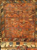 Tache Bidjar, Persien, um 1900, Wolle auf Wolle, ca. 64 x 47 cm, SchÄtzwert: 1200.- EURO EHZ: 4, Antik, sehr selten und SammelwÜrdig.