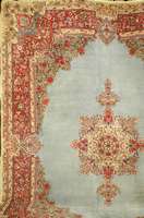 Kerman Lawar alt, Persien, ca. 60 Jahre, Wolle auf Baumwolle, ca. 370 x 280 cm, Schätzwert: 3400.- EURO, EHZ: 3 (altersbedingt in einen guten ...