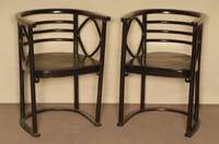 Armlehnstuhl, Österreich/Wien, Entwurf wohl Hofmann um 1902/04, Bugholz, reiner strenger Jugendstil, in der Literatur vielfach abgebildet, ...