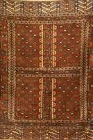 Yomuth-Engsi, Turkmenistan, um 1900, Wolle auf Wolle, ca. 156 x 130 cm, Schätzwert: 2500.- EURO, EHZ: 3 (altersbedingt in einen gu ten ...