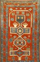 Kazak Gebetsbrücke, Russland, um 1930, Wolle auf Wolle, ca. 198 x 124 cm, Schätzwert: 2300. - EURO, EHZ: 2-3 (altersbedingt in einen ausge ...