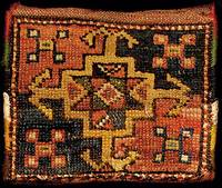 Kurdentasche, um 1900, Wolle auf Wolle, ca. 20 x 25 cm, SchÄtzwert: 550.- EURO, EHZ: 3