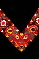 Zeltschmuck Susani, Usbekistan, ca. 40 Jahre, Seidenbestickt, ca.160 x 20 cm, SchÄtzwert: 490.- EURO, reinigungsbedÜrftig, EHZ: 3