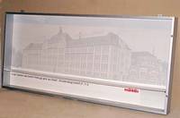 Vitrine fÜr VT 11.5., MÄrklin, 1990, Metalltechnologie, ca. 55 x 117 cm, in sehr gutem Zustand