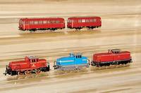 Schienenbus, MÄrklin, Spur HO, DB 800 K (3016) und AnhÄnger DB 800 B (4016), Version 1 , unbespielt, in Nachbau-Kartons (Pos. oben)