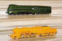 Dampflok mit Tender, MÄrklin, 1996, SPur HO, Nr. 37155, Sondermodell, orange, im orig. Karton, unbespielt, sammelw. (Pos. unten)