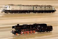 Dampflok mit Tender, MÄrklin, 80er/90er Jahre, Spur HO, Nr. 34161, im orig. Karton, unbespielt, fÜr Delta- u. Digitalsystem (Pos. unten)