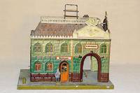 MÄrklin-Bahnhof, 1902-1919, Spur 0, Nr. 2013 , Blech, bunt lithographiert, seitl. Aufschrift "Central-Bahnhof", SteinprÄgung, 1 Giebel ...