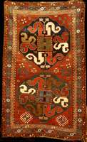 Wolkenband Kazak Antik, SÜdrußland, Zentral kaukasus, 19.Jahrhundert, Wolle auf Wolle, ca. 218 x 139 cm, SchÄtzwert: 12500,- EURO, Ehz: 3, ...