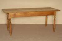 Tisch, deutsch, um 1820/30, Beine Buche massiv, gedrechselt, Zarge und Platte Kiefer bzw. Fichte massiv, ursprÜnglich bÄuerlicher Arbeitstisch, ...