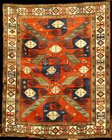 Swastika Kazak Antik, SÜdrußland, Zentralka ukasus, reine Naturfarben, um 1900, feine Woll e auf Wolle, ca. 200 x 160 cm, SchÄtzwert: 280 00,- ...