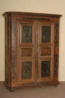Spaltschrank, deutsch/Baden, um 1880, Kiefer massiv, Front von ausgesuchter QualitÄt, auf Rahmen gearbeitet, Rahmen 7-fach getreppt und gerieft, ...