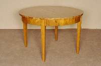 Runder Ausziehtisch, im Biedermeierstil, Kirschbaum massiv, Kirschbaumfurnier, 4 Einlegeplatten von jeweils 65 cm, Platte mit Fadenintarsien, ...