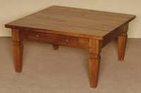 Couchtisch, Kolonialstil, im Stil von 1910, Teakholz massiv, 2 Schubladen, Beine leicht konisch, Gebrauchsspuren, praktisches MÖbel, stabil, ca. ...