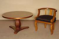 Bergere, im Biedermeierstil, nach dem Vorbild von 1830, Kirschbaum massiv, Polster und Bezug sekundÄr, handpoliert, sehr bequem, praktisch, ...
