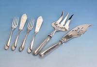 Fischvorlegebesteck, 950er Silber, Frankreich um 1900, Alfonse Debain, Arbeitsteile Metall versilbert
