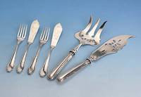 Fischbesteck fÜr 6 Personen, 800er Silber, Lutz & Weiß /Pforzheim, schwere Qual., gering e Gebr.-Sp., best. aus 6 Fischmesser und 6 ...
