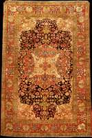 Seltener Esfahan Antik, Zentralpersien, rei ne Pflanzenfarben, 19.Jahrhundert (ca. um 1890 /1900), gute alte Wolle geknüpft auf Baumwolle , ca. 215 ...