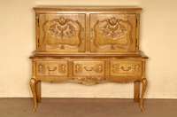 Vielzweckschrank, Belgien, um 1920, Eiche massiv, Eichefurnier, zweiteiliges MÖbel, Oberteil zwei TÜren mit Vollholzschnitzerei, Stilrichtung ...