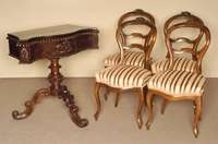 Beistelltisch, deutsch, um 1870, SpÄtbarock, Korpus Weichholz, Mahagoni-, Nußbaum- bzw. Wurzelnußfurnier, stabiler gedrechselter SÄulenfuß mit ...